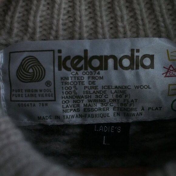 Icelandia | Vintage100% Pure Icelandic Wool Fair Isle Sweater (Pure Virgin Wool) - Picture 2 of 5